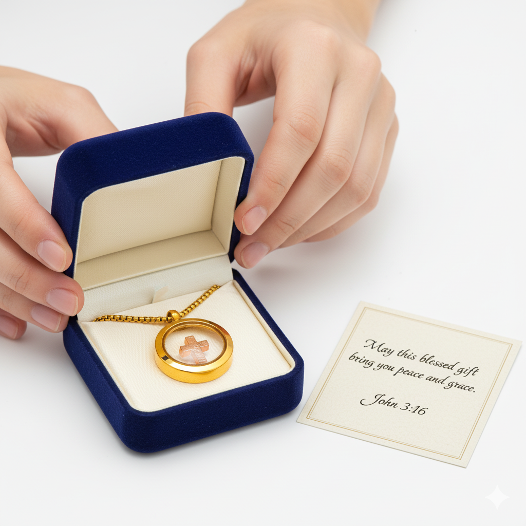 cross of hope necklace in gift box